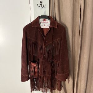 Vintage ‘60s/‘70s Leather Suede Fringe Jacket